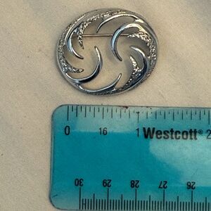 Vintage Silver Swirl Brooch